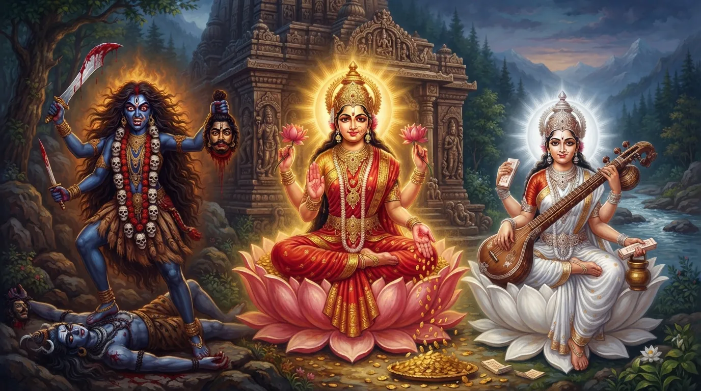 दुर्गा सप्तशती के तीन रहस्य: महाकाली, महालक्ष्मी, महासरस्वती का सच