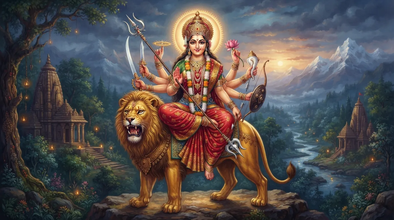 माँ दुर्गा शेर पर क्यों बैठती हैं? जानें उनकी सवारी का रहस्य