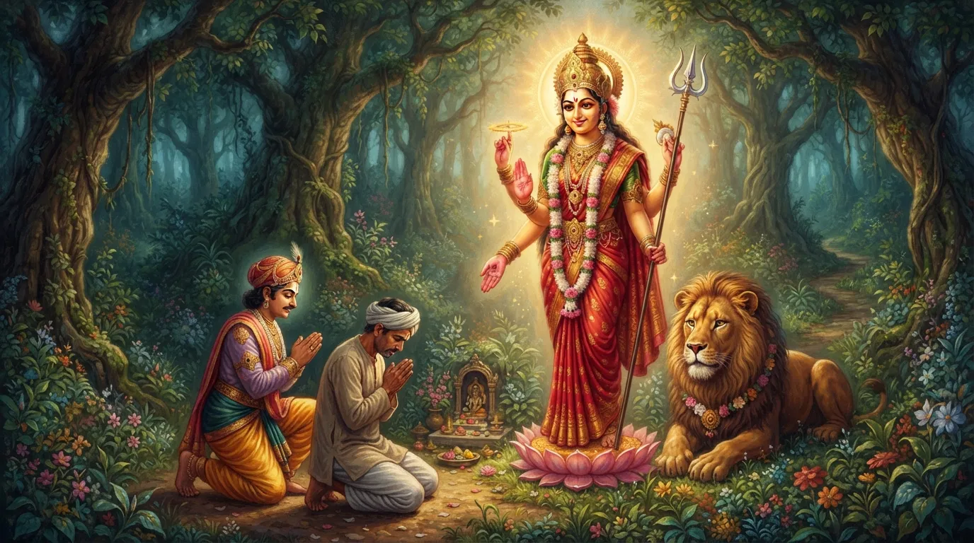 जब सब कुछ छिन जाए: राजा सुरथ और वैश्य की माँ दुर्गा को पाने की कथा