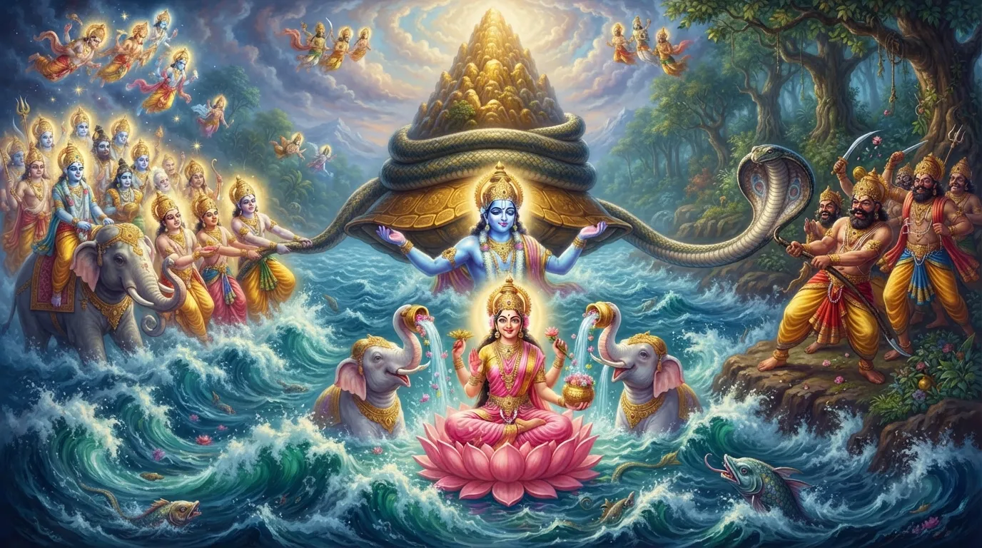 समुद्र मंथन: जब देवताओं और असुरों ने मिलकर अमृत खोजा
