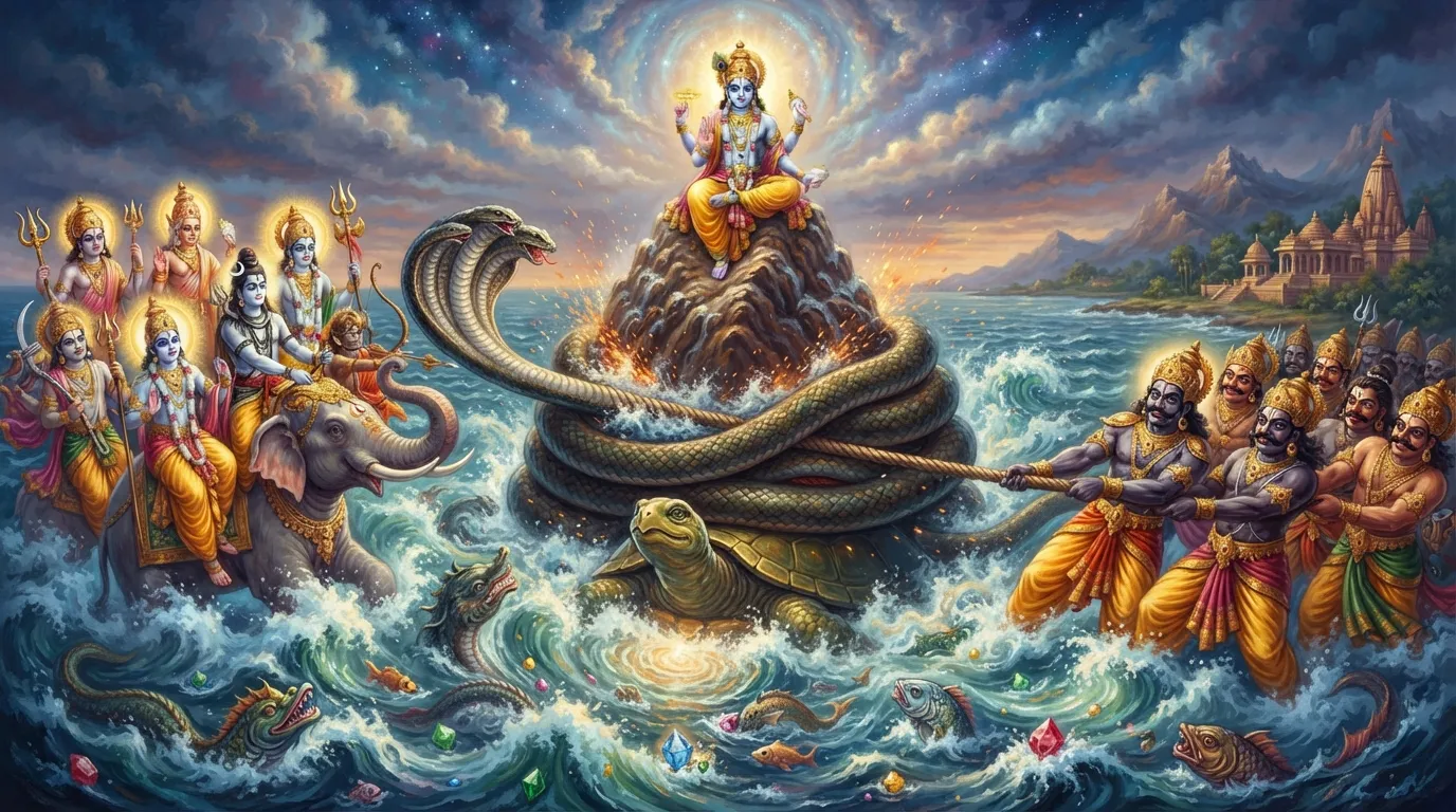 समुद्र मंथन: अमृत से पहले निकली 13 दिव्य चीज़ों का क्या हुआ?