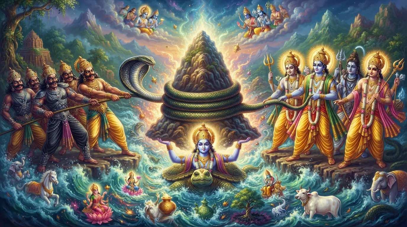 समुद्र मंथन और जीवन का जन्म: क्या पुराणों में है विज्ञान का रहस्य?